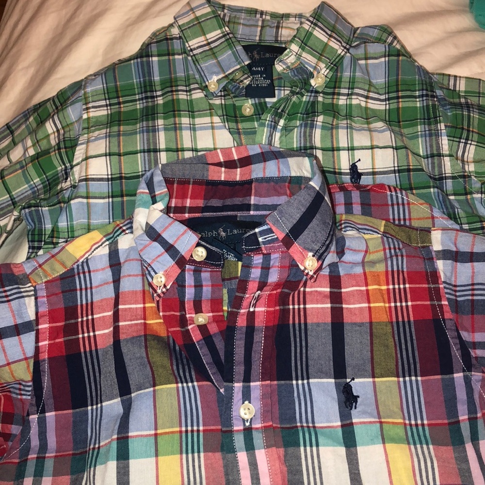 2 Ralph Lauren boys short sleeve button down
